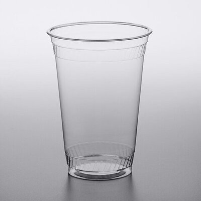 20OZ SQUAT CLEAR GREENWARE CUP PLA